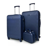 مورانو طقم شنط سفر فايبر 4 قطع كحلي