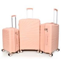 طقم شنط سفر مورانو 3 قطع PP بولي بروبلين غير قابلة...