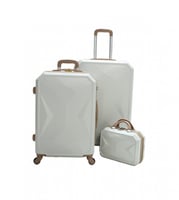 مورانو طقم شنط سفر فايبر من 5 قطع تصميم ثلاثي الاب...