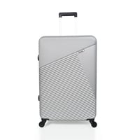 ويفز طقم شنط سفر 3 قطع فايبر فاخر مخطط عصري سلفر