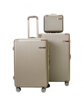 طقم شنط سفر مورانو فايبر من 5 قطع مع شنطة مكياج تص...