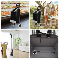 عربة تسوق ورحلات من مورانو 20 بوصة أسود
