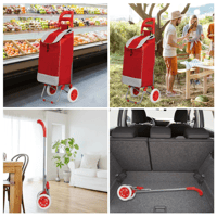 عربة تسوق ورحلات من مورانو 20 بوصة أحمر