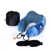 وسادة سفر للرقبة للنوم مصنوعة من الميموري فوم النق...