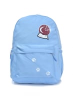 شنطة ظهر مدرسية من القماش رسمه قطه/بسة كاجول