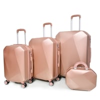 طقم شنط سفر مورانو فايبر بتصميم معين هندسي مكون من...