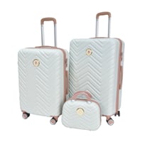 طقم شنط من 3 قطع + 1 مكياج من Star Line (أبيض)