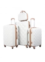 مورانو طقم شنط سفر فايبر متكامل من 4 قطع مع شنط مك...