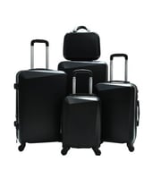 حقايب سفر من 5 قطع لون أسود -