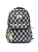 شنطة ظهر مدرسية من القماش على شكل مربعات فريد