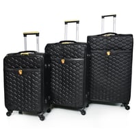 شنطة سفر جلد فاخر من مورانو مقاس 32 أنش اسود طقم ا...