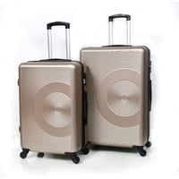 طقم شنط سفر 3 قطع من مورانو بتصميم دائري ذهبي مموج