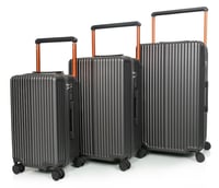 مورانو طقم شنط سفر فايب يد عريض ثلاثة قطع لون رماد...