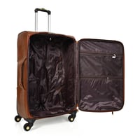 مورانو طقم شنطة سفر جلد اربع قطع بني