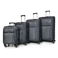 مورانو طقم شنط سفر قماش 4 قطع رمادي