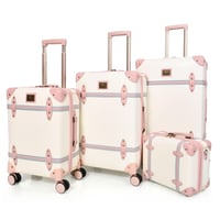 طقم شنط سفر كلاسيك جلد بلكامل مورانو اربع قطع بيجي...