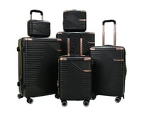 شنط سفر مورانو الفاخر اربعة قطع مع قطعتين مكياج أس...