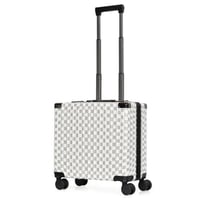 مورانو شنط سفر الومنيوم 18 أنش كبينة الطائرة ابيض