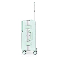 مورانو شنط سفر الومنيوم 20 أنش كبينة الطائرة أخضر