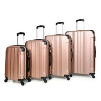 مورانو طقم شنط سفر فايبر أربع قطع روز جولد