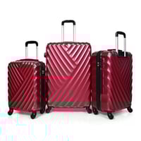 مورانو طقم شنط سفر فايبر ثلاثة قطع عنابي