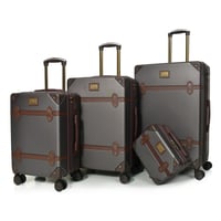 طقم شنط سفر مورانو مكونة من 4 قطع مع شنطة مكياج فا...