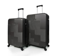 طقم شنط سفر من ويفز 3 قطع فايبر عصري رمادي