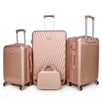 مورانو طقم شنط سفر فايبر 4 قطع روز