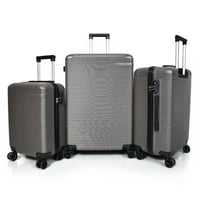 طقم شنط سفر مورانو 3 قطع فايبر رمادي