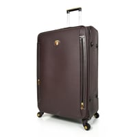 مورانو شنطة سفر جلد كلاسيك سادة اربع قطع بني