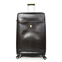 مورانو طقم شنطة سفر جلد كلاسيك سادة اربع قطع كوفي