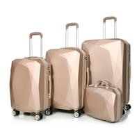 مورانو طقم شنط سفر فايبر اربع قطع ذهبي