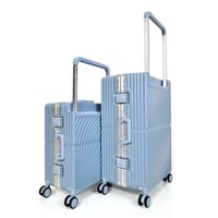 مورانو طقم شنط سفر فاخر قطعتين الامنيوم أزرق فاتح