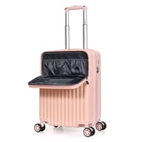 مورانو شنط سفر فايبر 20 أنش كبينة الطائرة وردي