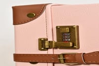 مورانو طقم شنط سفر كلاسيك جلد اربع قطع وردي