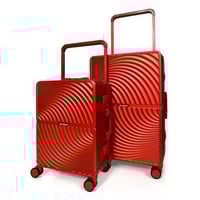 مورانو طقم شنط سفر فاخر قطعتين الامنيوم أحمر