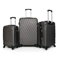 مورانو طقم شنط سفر فايبر ثلاثة قطع رصاصي