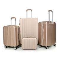 مورانو طقم شنط سفر فايبر اربع قطع جولد