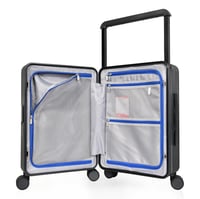 مورانو شنط سفر فايبر 20 انش بجيب أمامي رصاصي