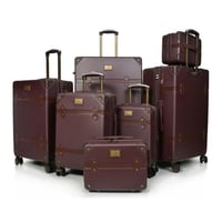 طقم شنط سفر كلاسيك مورانو من7 قطع فايبر و جلد فاخر...