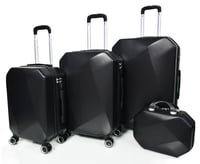 طقم شنط سفر مورانو فايبر بتصميم معين هندسي مكون من...