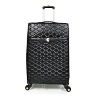 مورانو طقم شنطة سفر جلد اربع قطع أسود