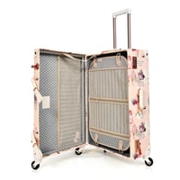 مورانو طقم شنط سفر جلد قطعتين مع مكياج لون بنك فاش...