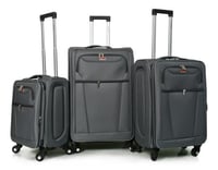 مورانو طقم شنط سفر قماش ثلاثة قطع 28.24.20 رمادي