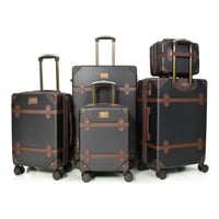 طقم شنط سفر من مورانو 4 قطع مع شنط مكياج فاخرة أسو...