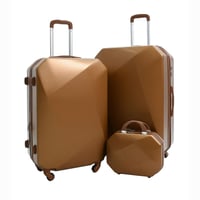 مورانو طقم شنط سفر فايبر من 6 قطع نحاسي