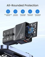 محول سفر عالمي صغير محمول بقوة 20 و مدخل (USB-C) و...