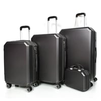 مورانو طقم شنط سفر فايبر من 5 قطع متين رمادي