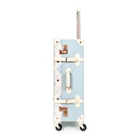 مورانو طقم شنط سفر جلد قطعتين مع مكياج لون بيبي بل...