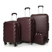 مورانو طقم شنط سفر فايبر 4 قطع كوفي